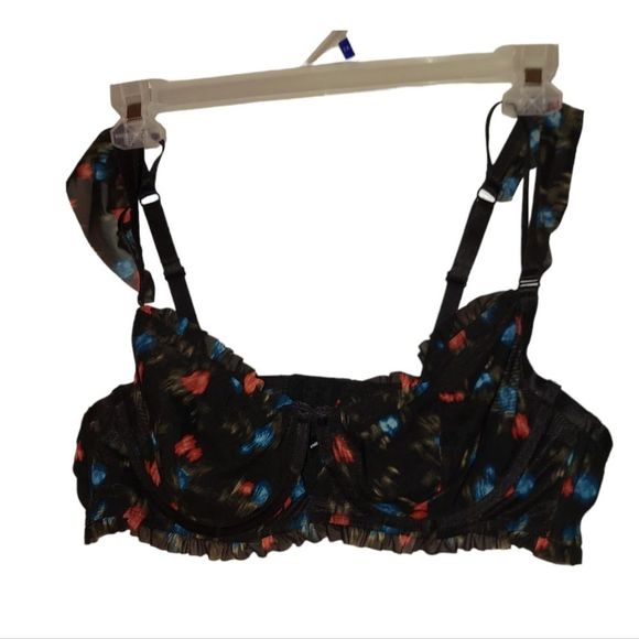 Torrid SEXY RUCHED MESH RUFFLE UNDERWIRE BRA 38/40, D/DD - Picture 4 of 7